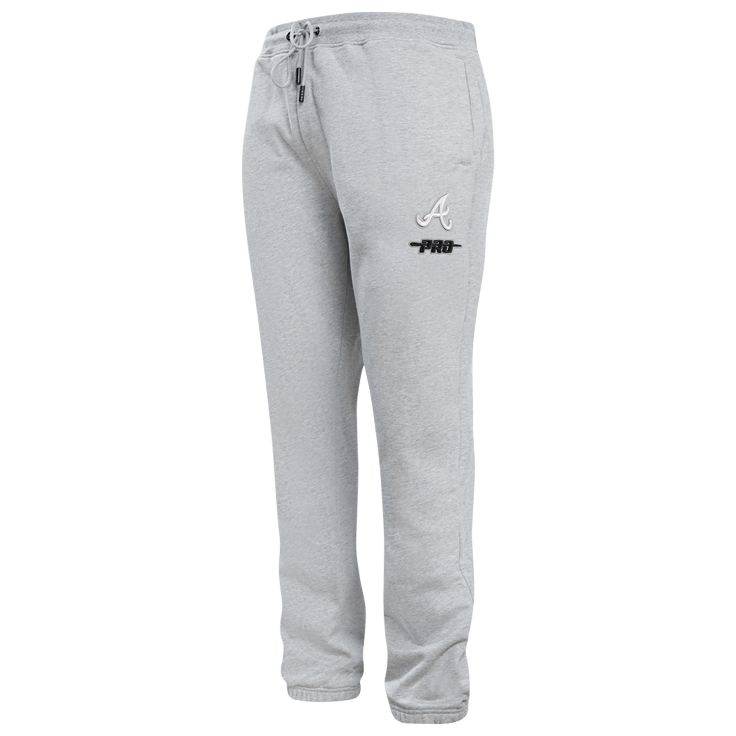 Pro Standard Braves Classic Sweatpants - Men's - Grey/White