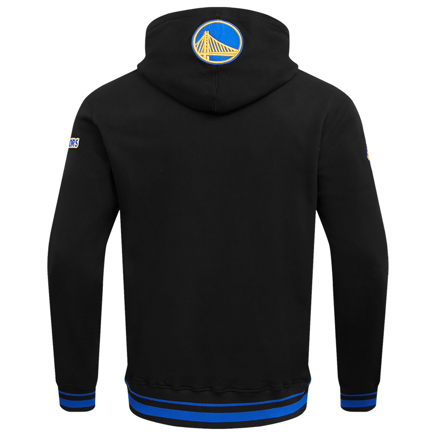 Pro Standard WARRIORS SCRIPT TAIL RIB FLC PO HOODIE - Men's - Black/Black/Royal Blue