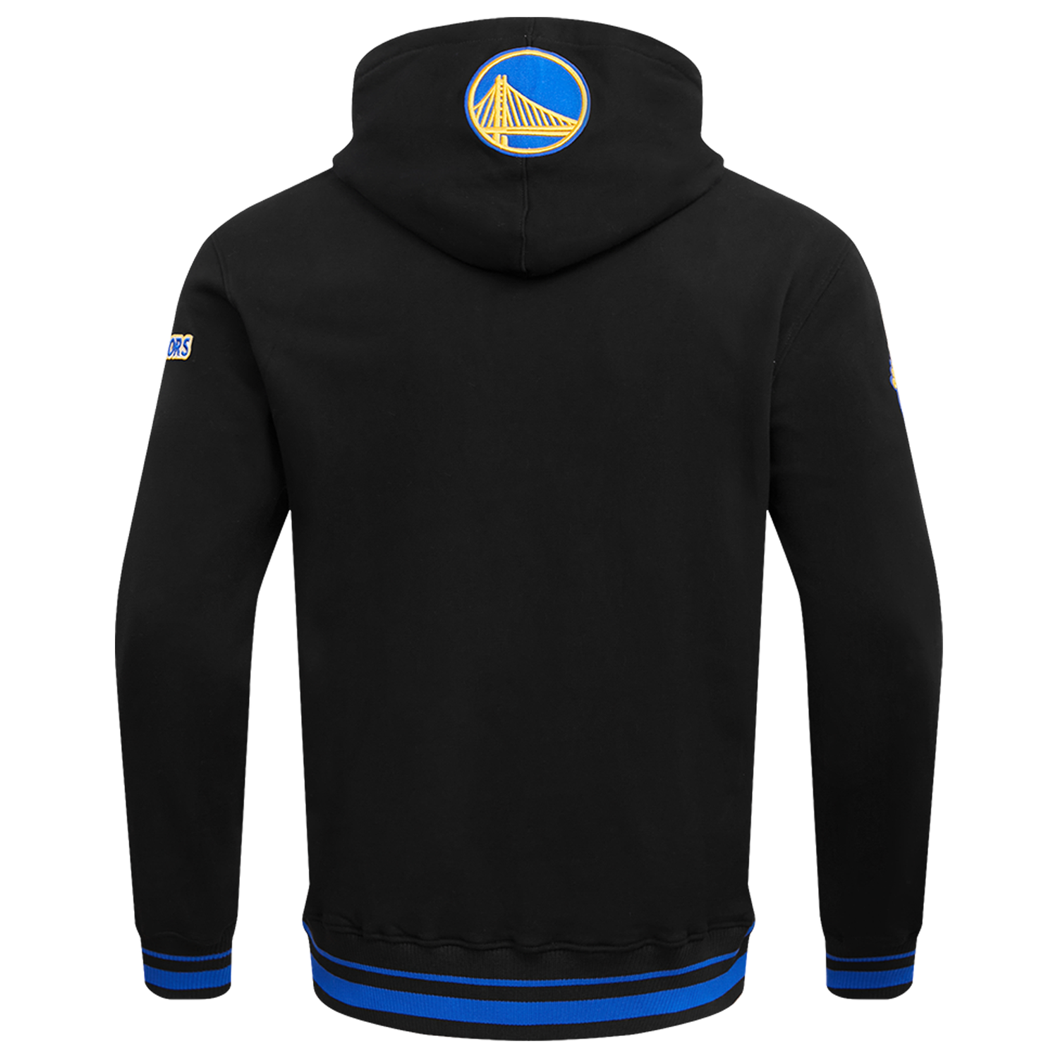 Pro Standard WARRIORS SCRIPT TAIL RIB FLC PO HOODIE - Men's - Black/Black/Royal Blue