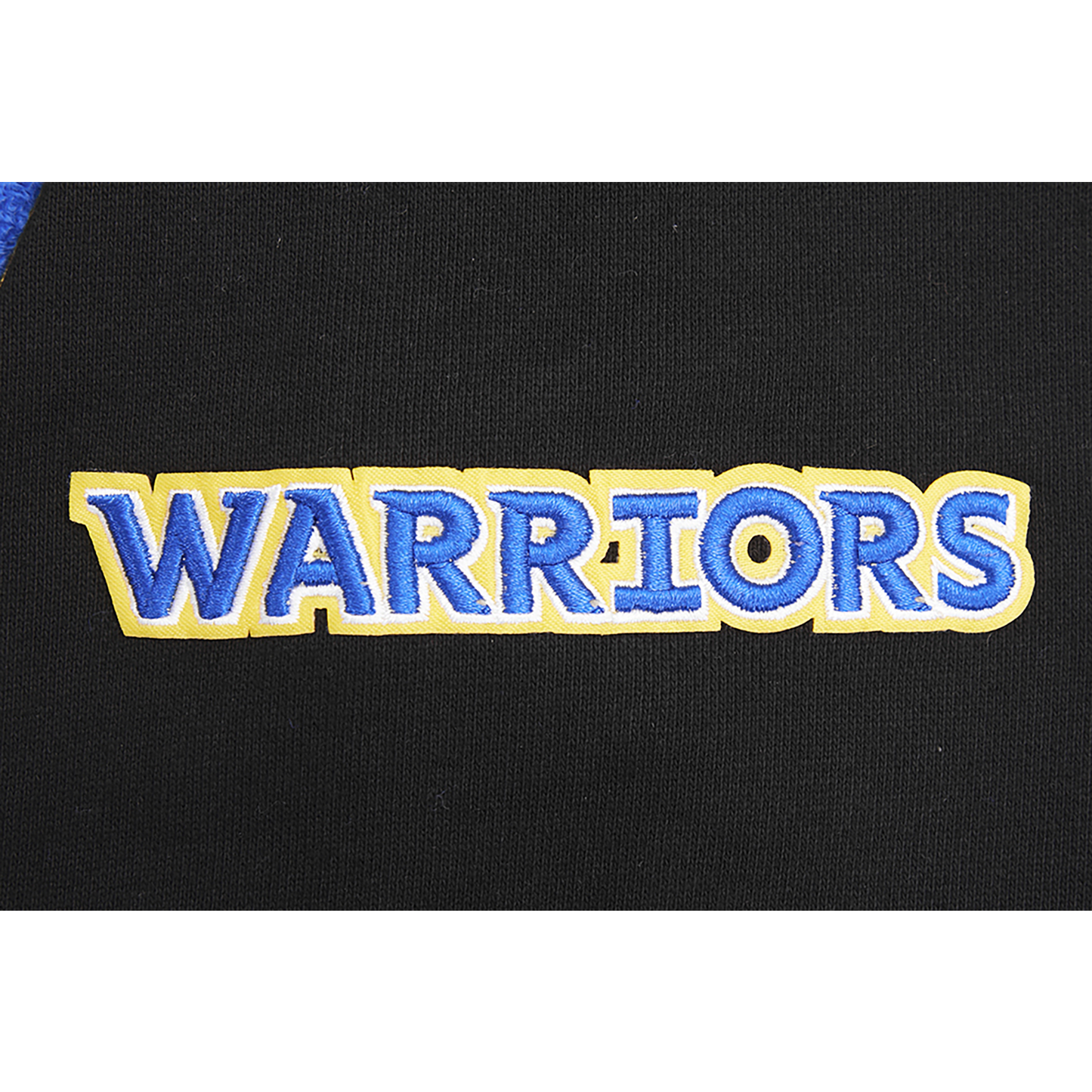 Pro Standard WARRIORS SCRIPT TAIL RIB FLC PO HOODIE - Men's - Black/Black/Royal Blue