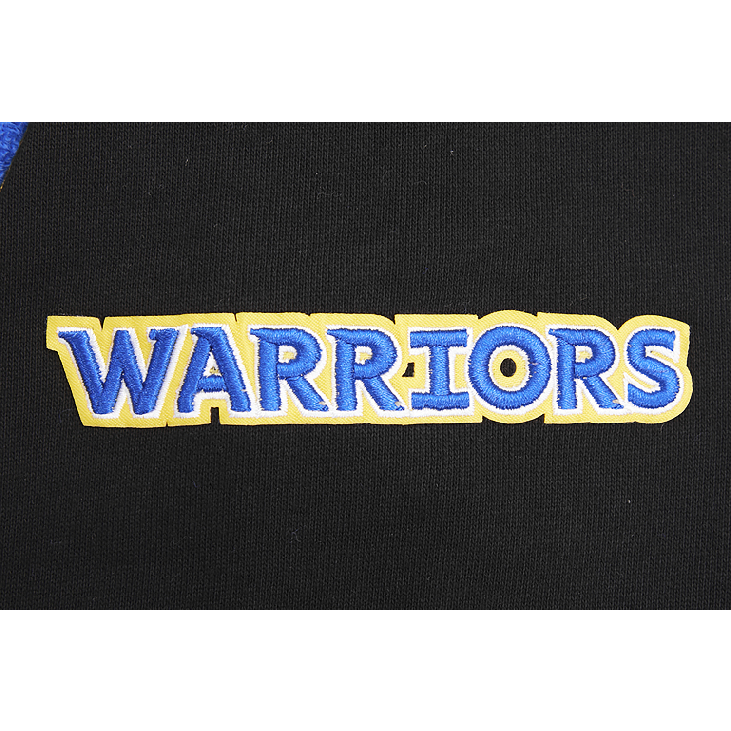 Pro Standard WARRIORS SCRIPT TAIL RIB FLC PO HOODIE - Men's - Black/Black/Royal Blue