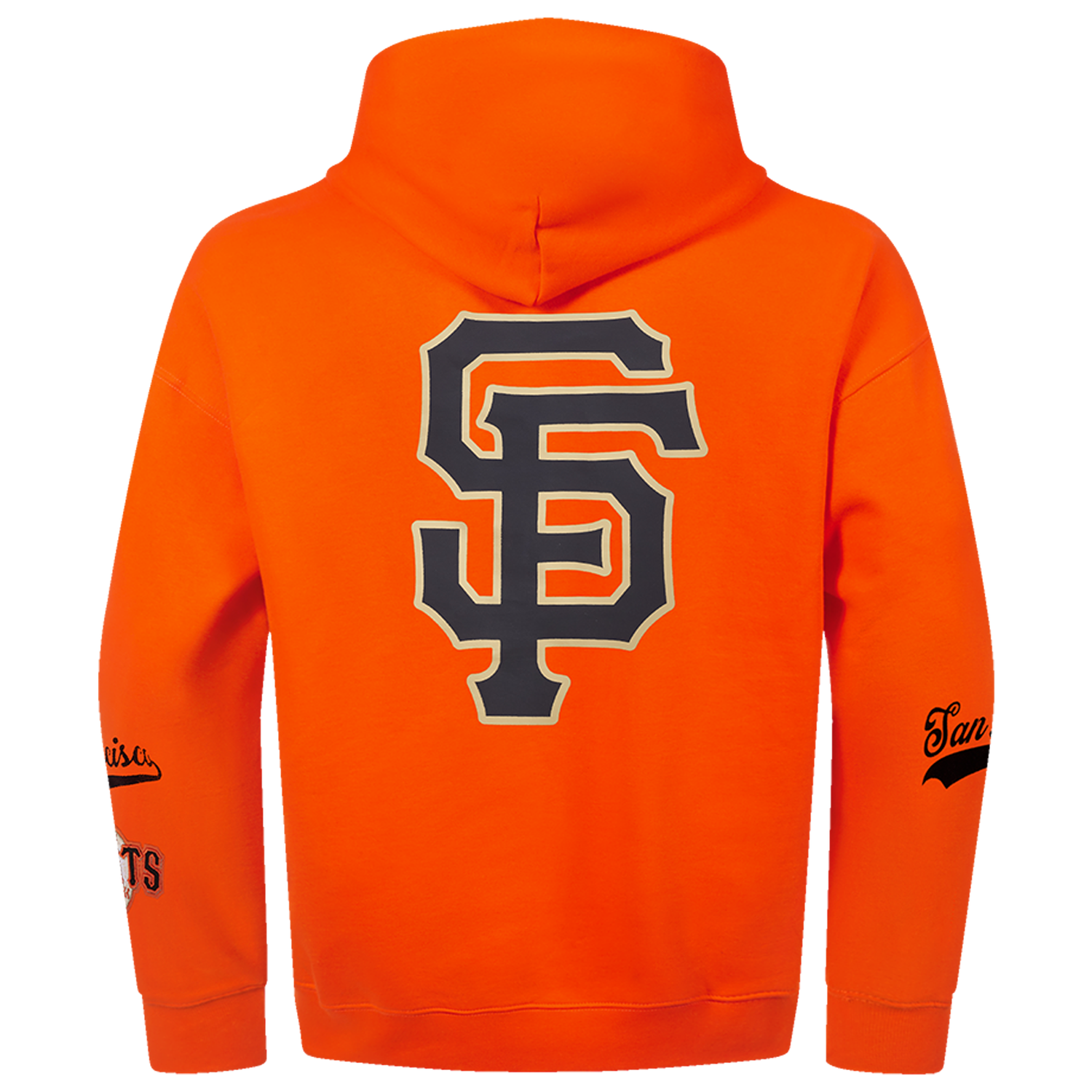 Pro Standard Giants Living Large Drop Shoulder PO Hoodie - Men's - Orange/Black
