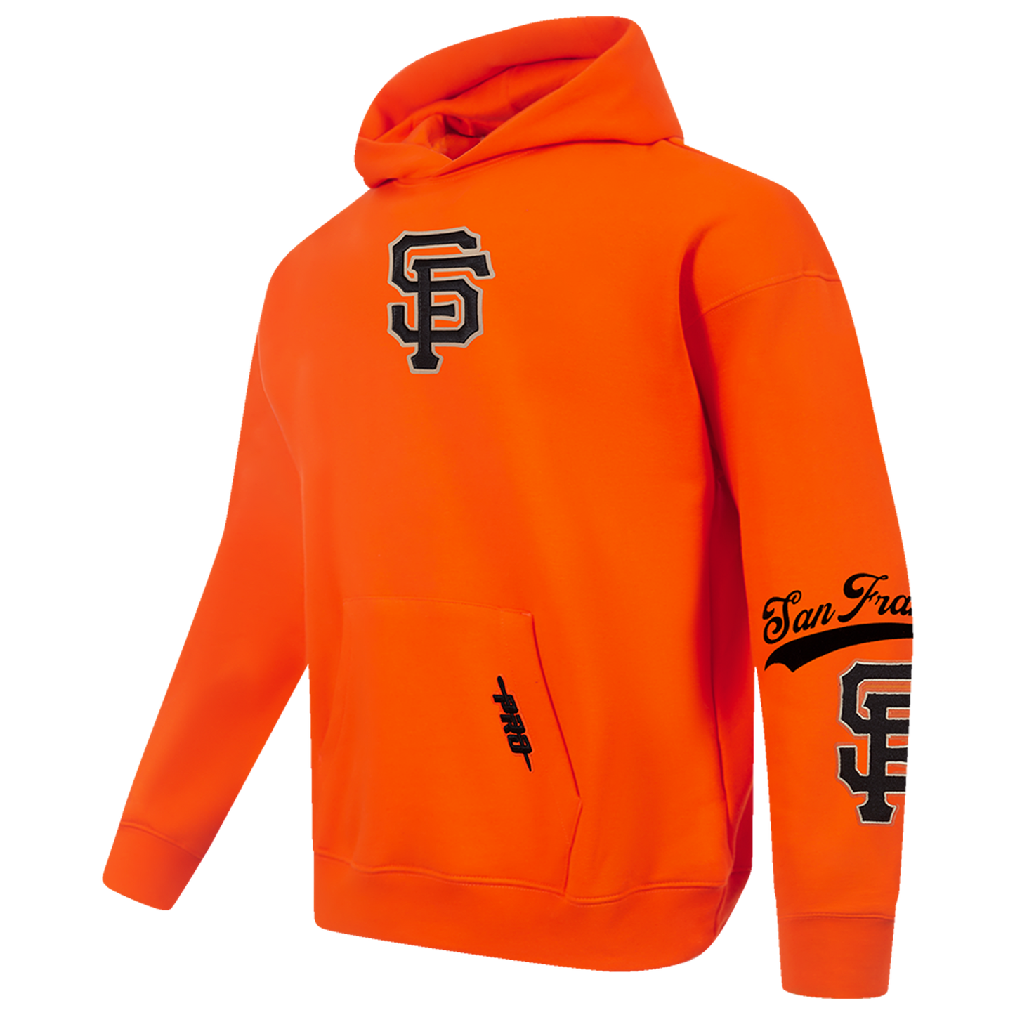 Pro Standard Giants Living Large Drop Shoulder PO Hoodie - Men's - Orange/Black