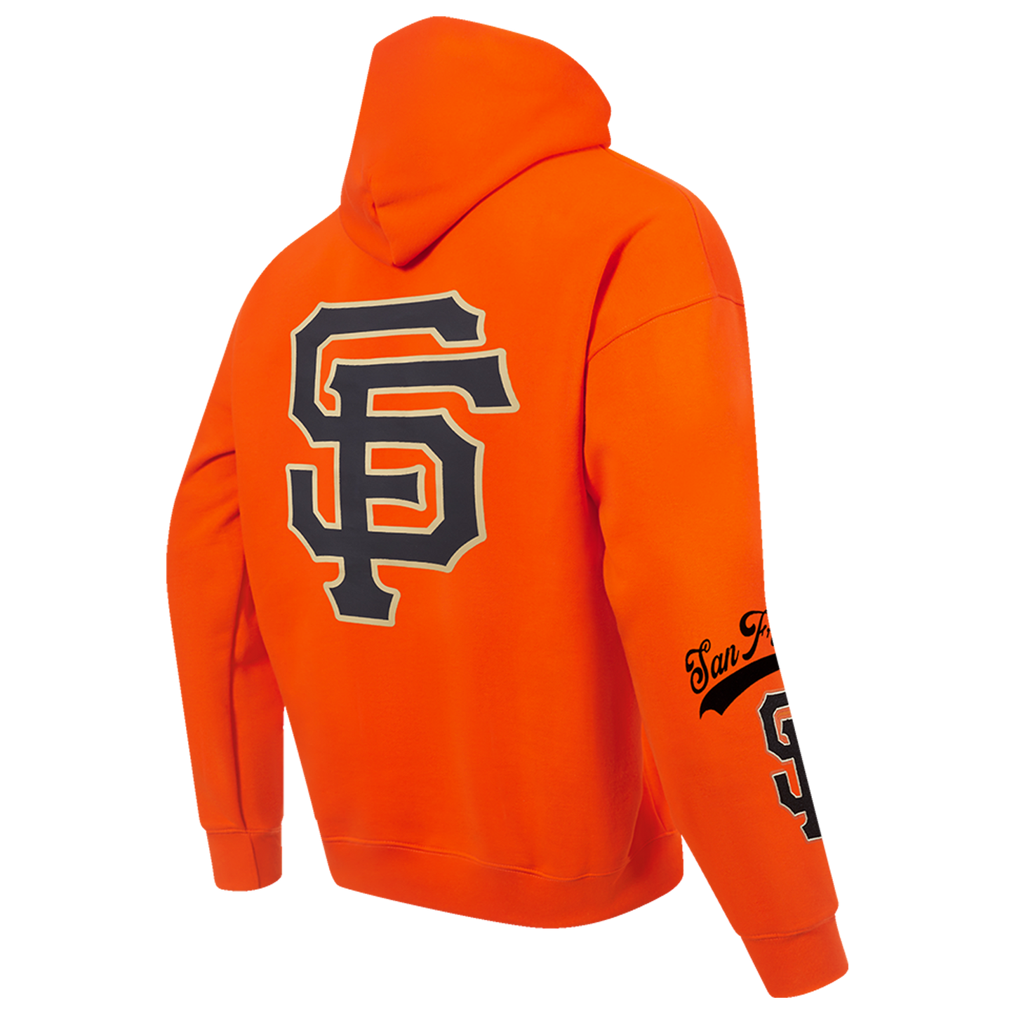 Pro Standard Giants Living Large Drop Shoulder PO Hoodie - Men's - Orange/Black