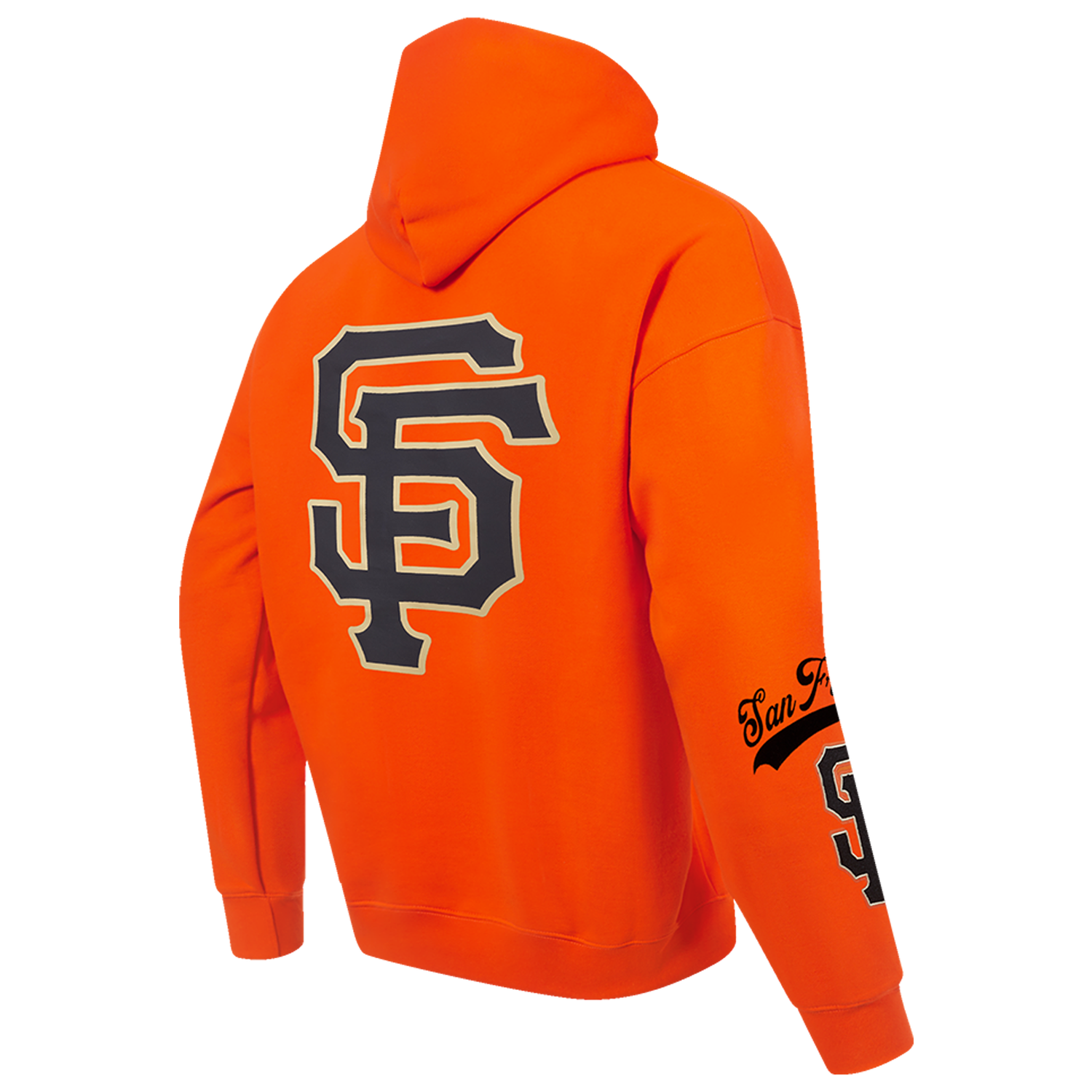 Pro Standard Giants Living Large Drop Shoulder PO Hoodie - Men's - Orange/Black