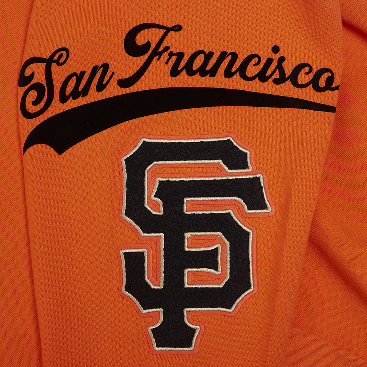 Pro Standard Giants Living Large Drop Shoulder PO Hoodie - Men's - Orange/Black