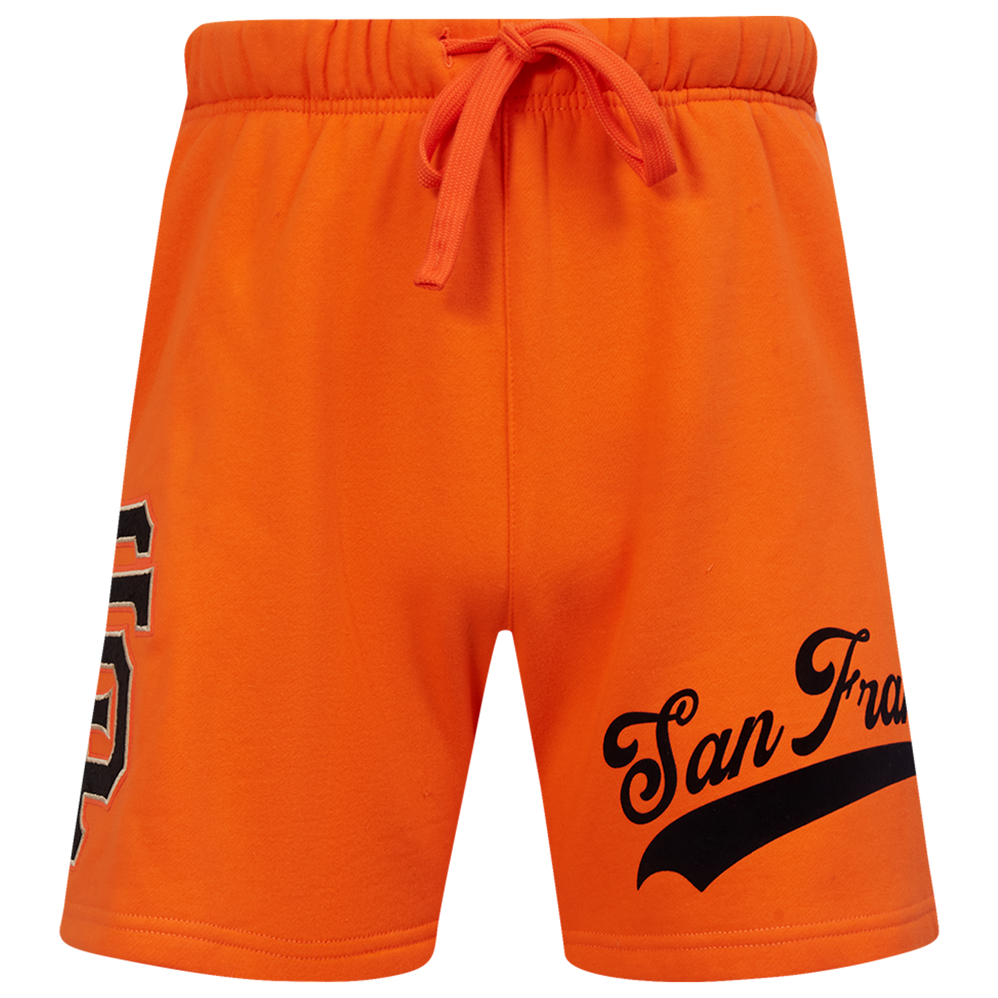 Pro Standard Giants Living Large Fleece Shorts - Men's - Orange/Black