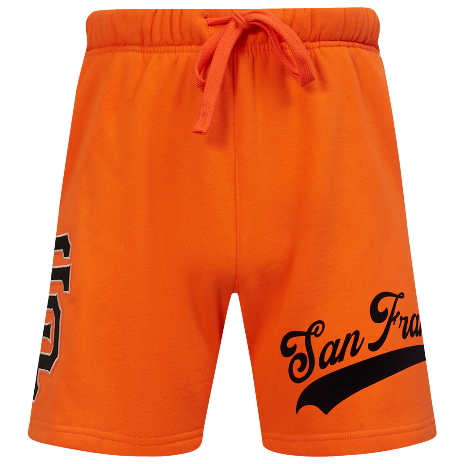 Pro Standard Giants Living Large Fleece Shorts - Men's - Orange/Black