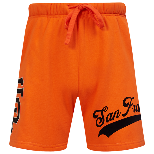 Pro Standard Giants Living Large Fleece Shorts - Men's - Orange/Black