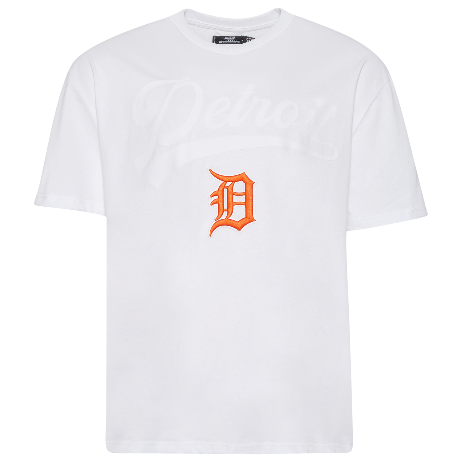 Pro Standard Tigers Living Large CJ Drop Shoulder T-Shirt - Men's - White/Orange