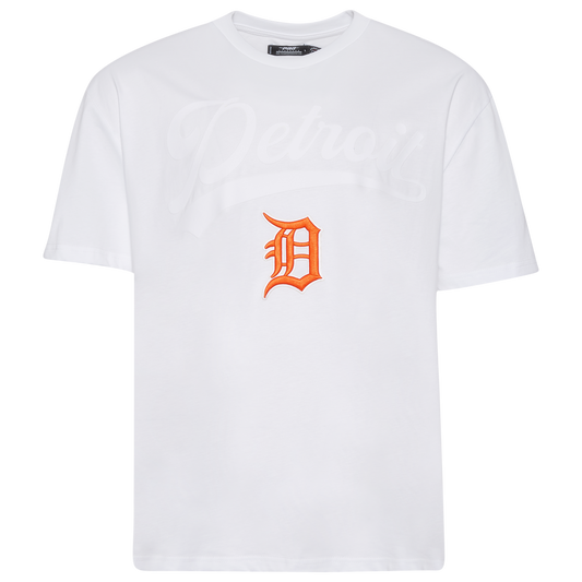 Pro Standard Tigers Living Large CJ Drop Shoulder T-Shirt - Men's - White/Orange
