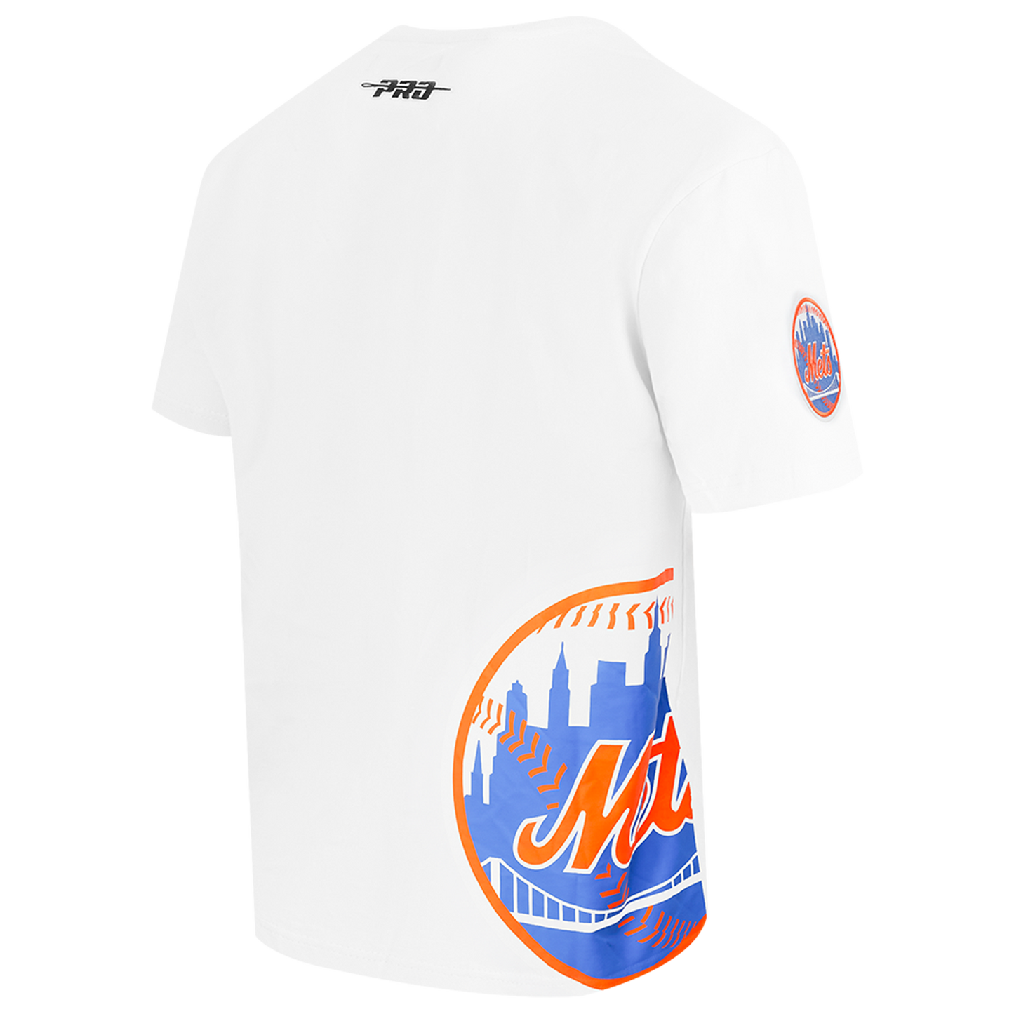 Pro Standard Mets Living Large CJ Drop Shoulder T-Shirt - Men's - White/Orange/Blue