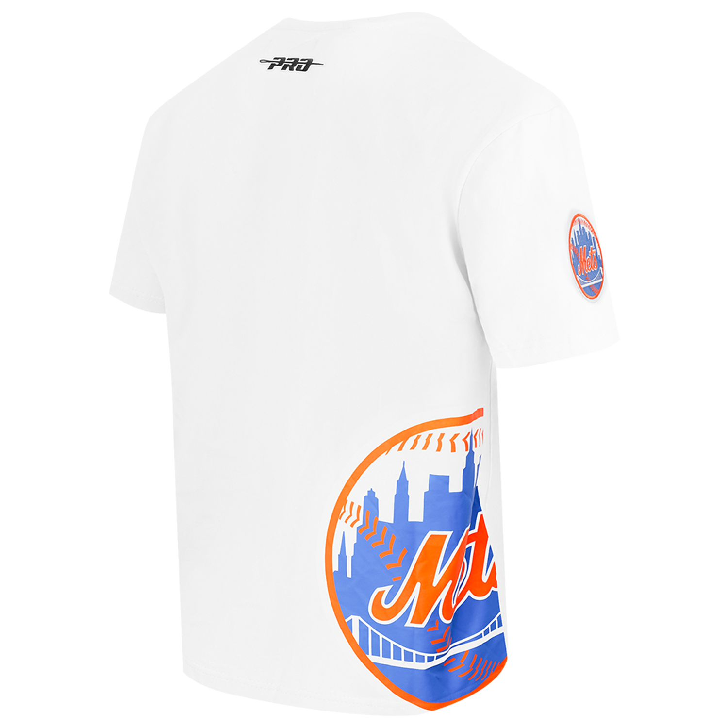Pro Standard Mets Living Large CJ Drop Shoulder T-Shirt - Men's - White/Orange/Blue
