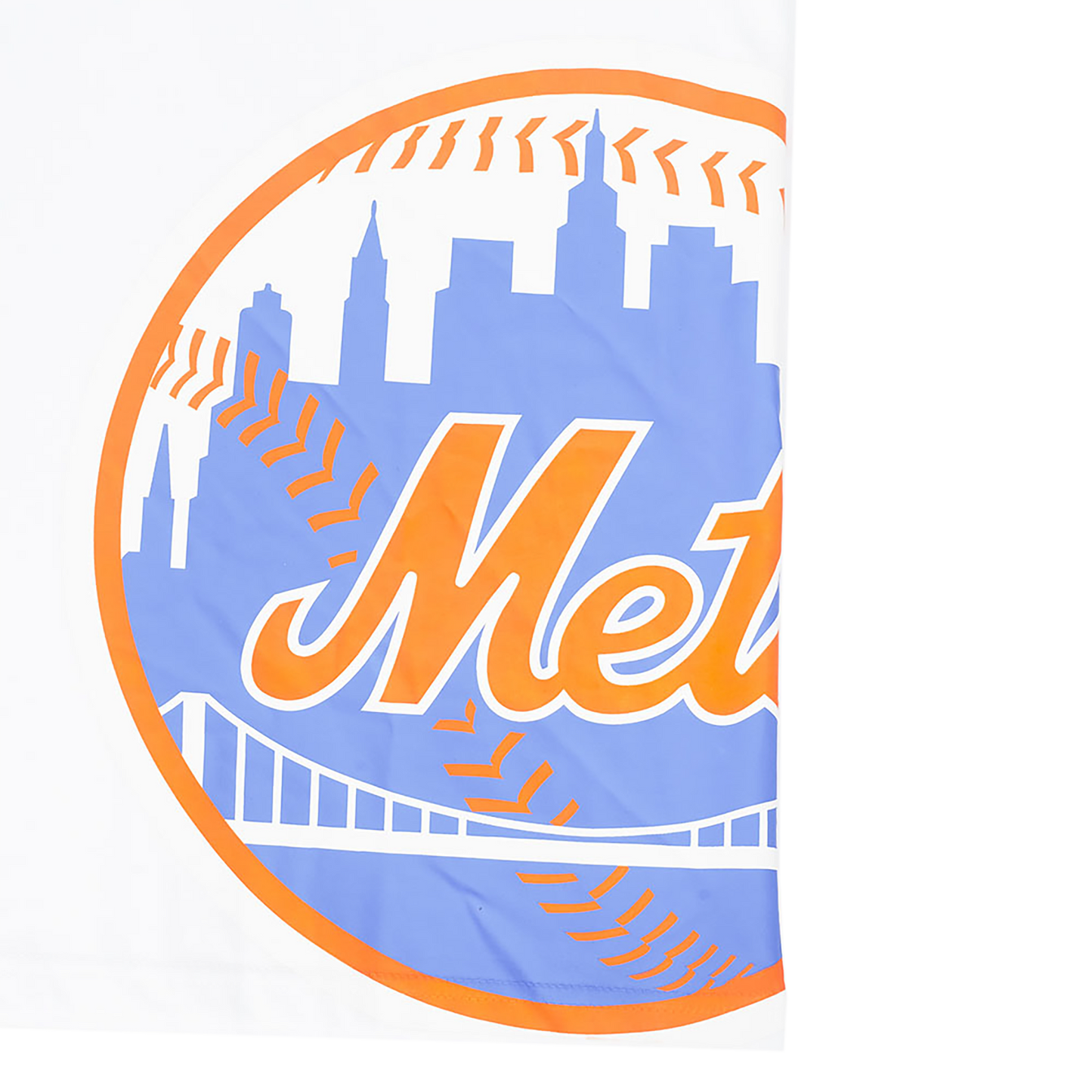 Pro Standard Mets Living Large CJ Drop Shoulder T-Shirt - Men's - White/Orange/Blue