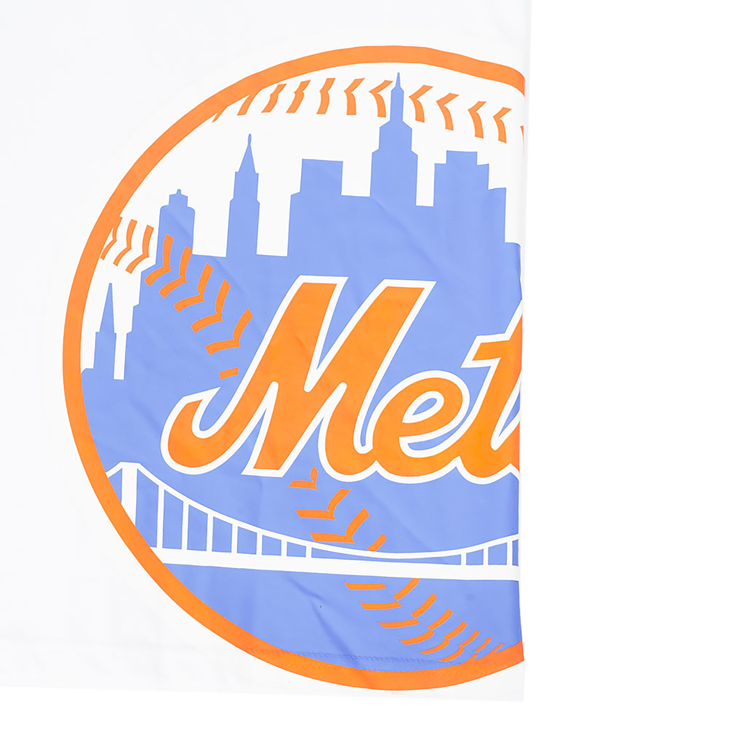 Pro Standard Mets Living Large CJ Drop Shoulder T-Shirt - Men's - White/Orange/Blue