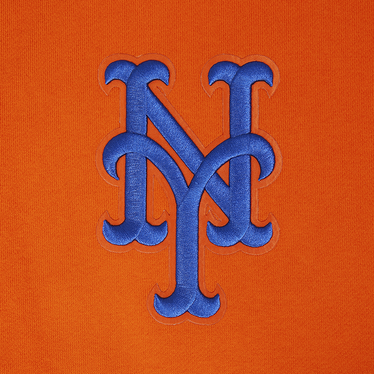 Pro Standard Mets Living Large Drop Shoulder PO Hoodie - Men's - Orange/Blue