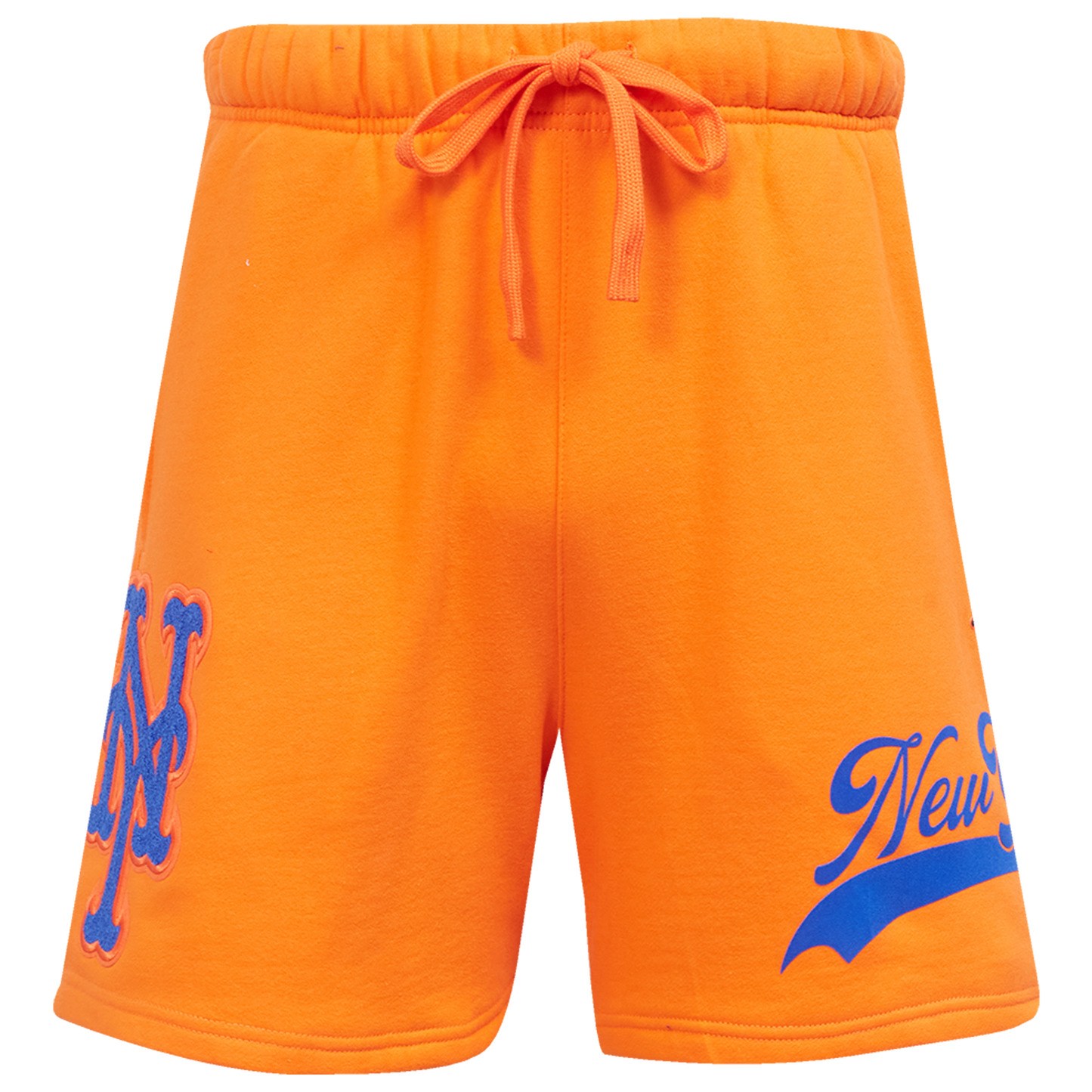Pro Standard Mets Living Large Fleece Shorts - Men's - Blue/Orange
