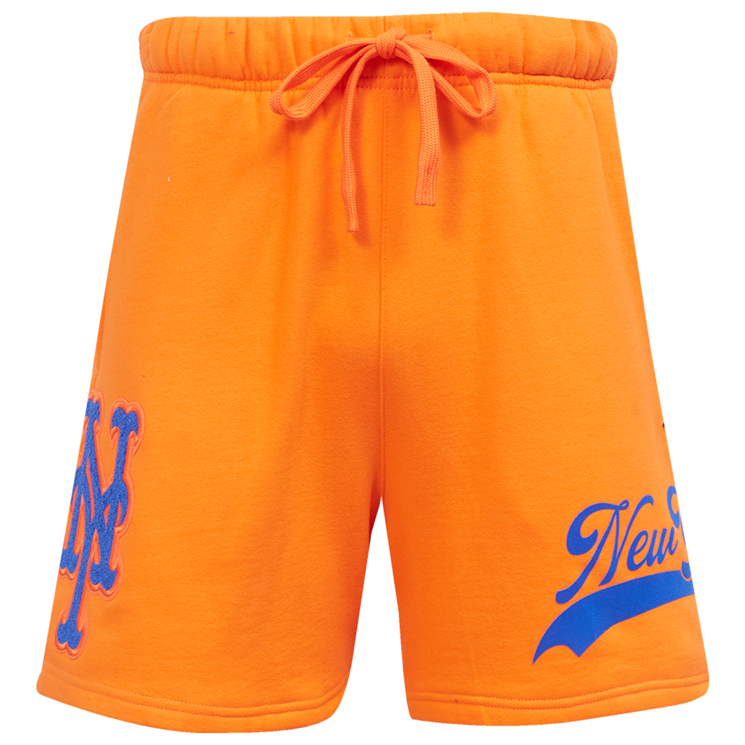 Pro Standard Mets Living Large Fleece Shorts - Men's - Blue/Orange