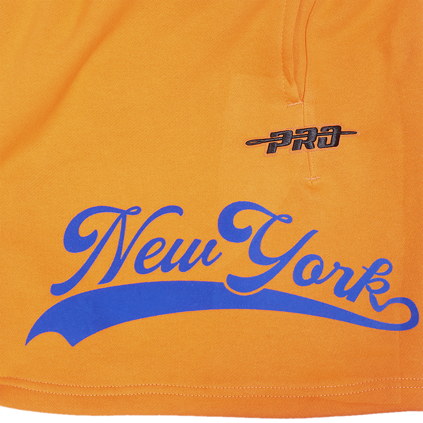 Pro Standard Mets Living Large Fleece Shorts - Men's - Blue/Orange