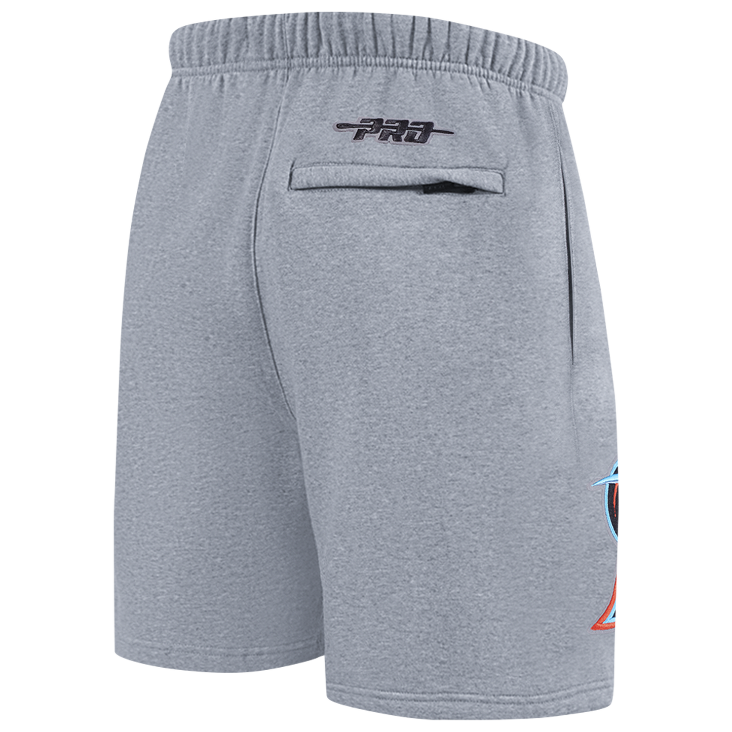 Pro Standard Marlins Living Large Fleece Shorts - Men's - Gray/Teal/Black