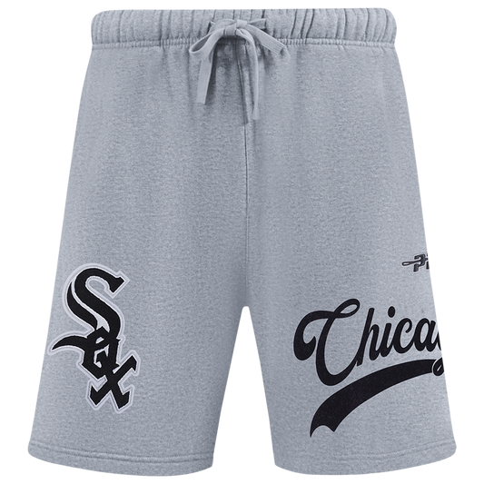 Pro Standard White Sox Living Large Fleece Shorts - Men's - Gray/Black