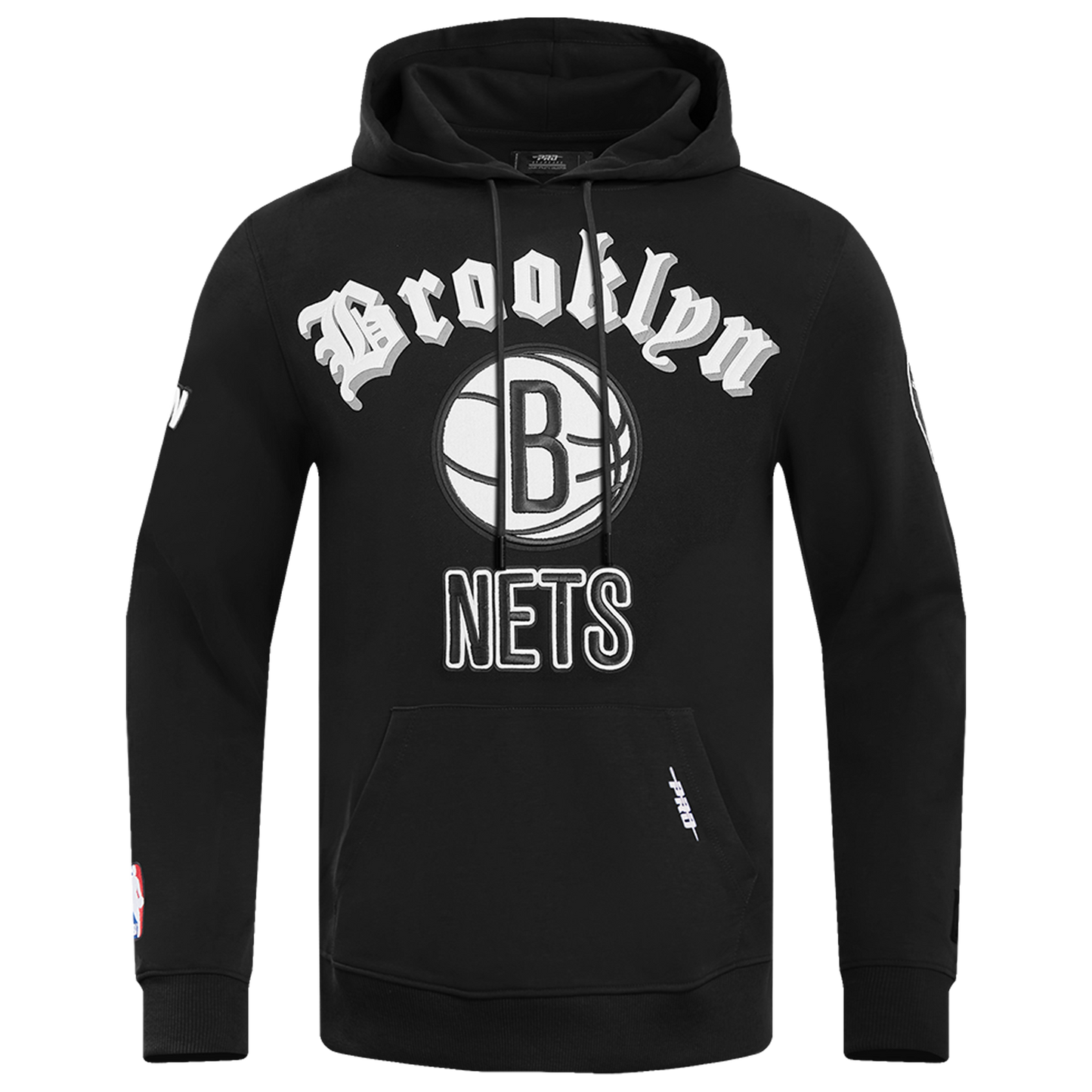 Pro Standard NETS OLD ENGLISH FLC PO HOODIE - Men's - Black