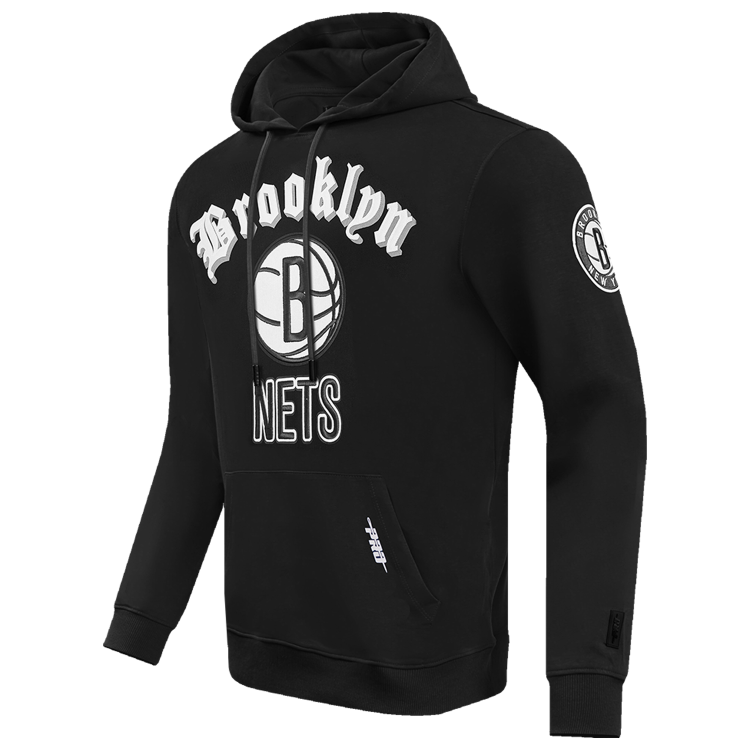Pro Standard NETS OLD ENGLISH FLC PO HOODIE - Men's - Black