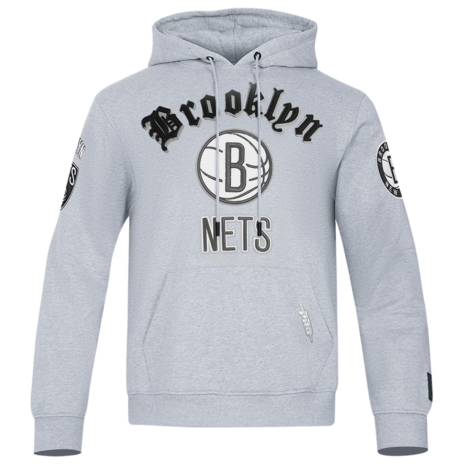 Pro Standard NETS OLD ENGLISH FLC PO HOODIE - Men's - Heather Grey