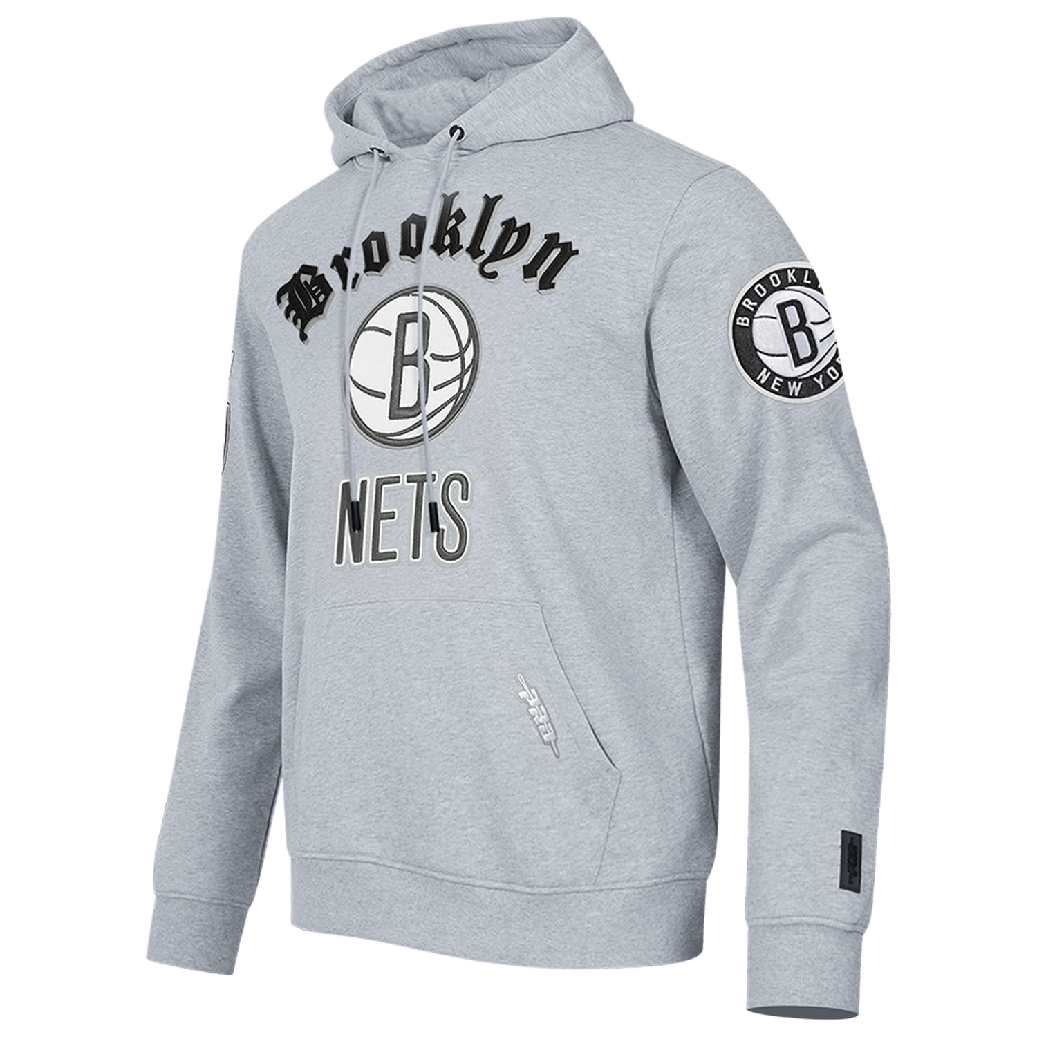 Pro Standard NETS OLD ENGLISH FLC PO HOODIE - Men's - Heather Grey
