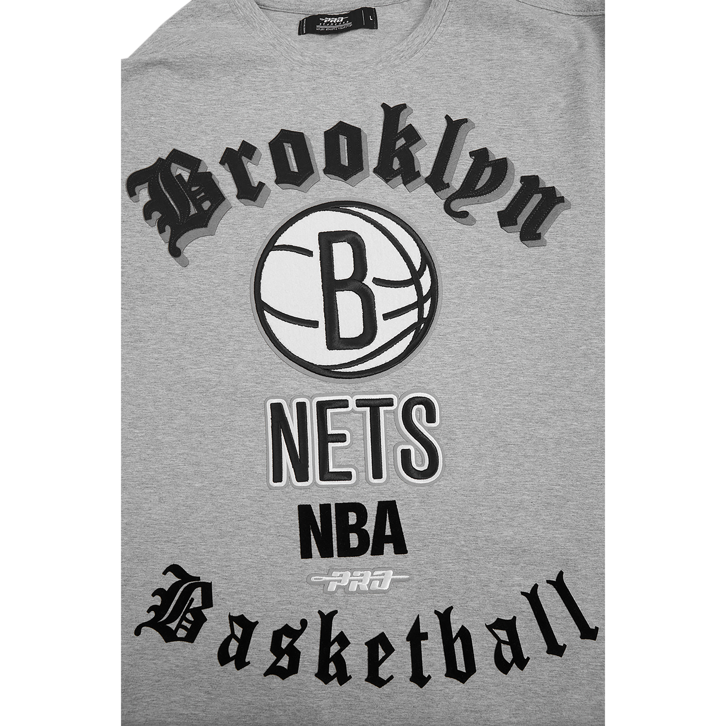 Pro Standard NETS OLD ENGLISH SJ TEE - Men's - Heather Grey