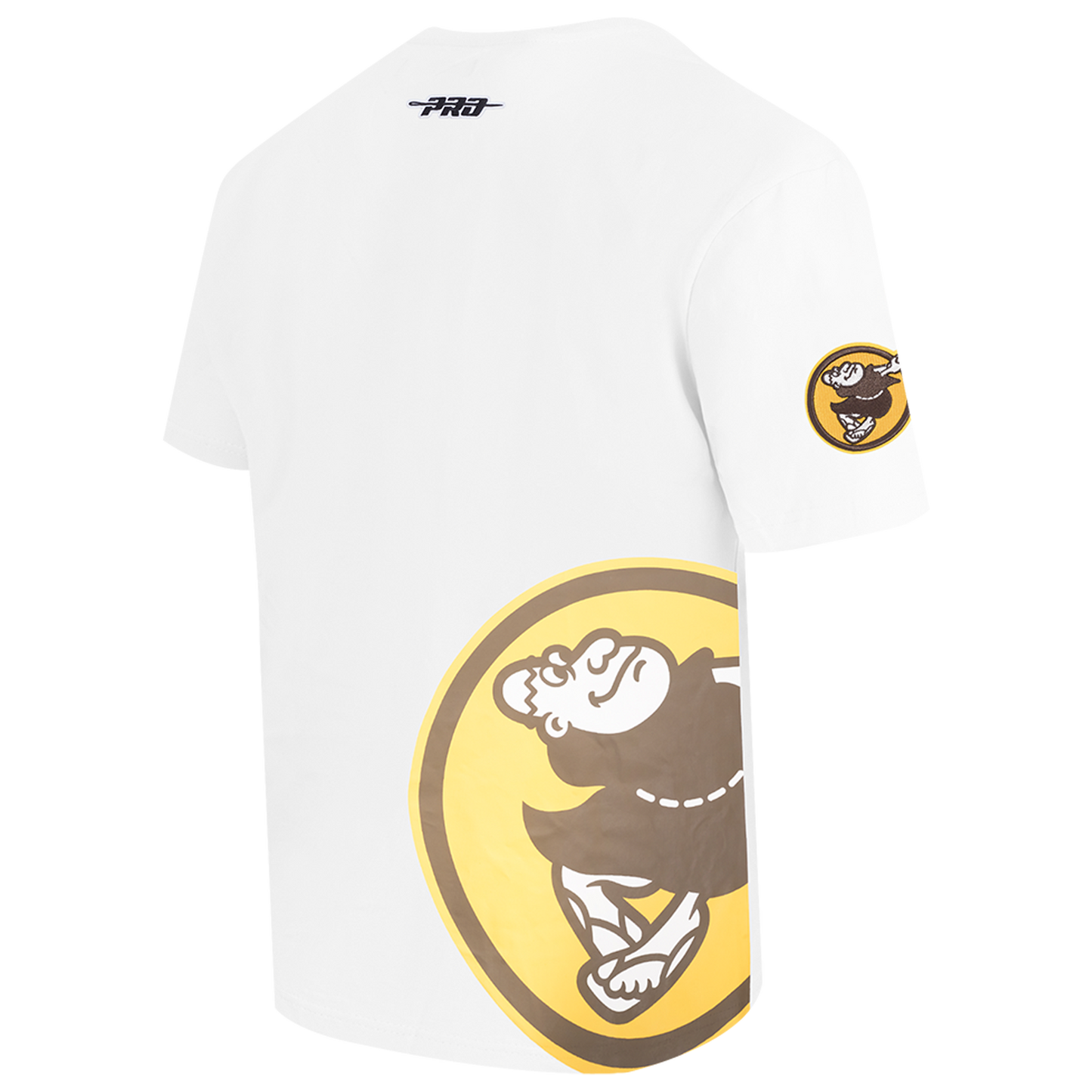 Pro Standard Padres Living Large CJ Drop Shoulder T-Shirt - Men's - White/Yellow/Brown