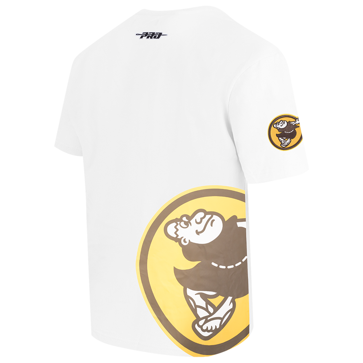 Pro Standard Padres Living Large CJ Drop Shoulder T-Shirt - Men's - White/Yellow/Brown