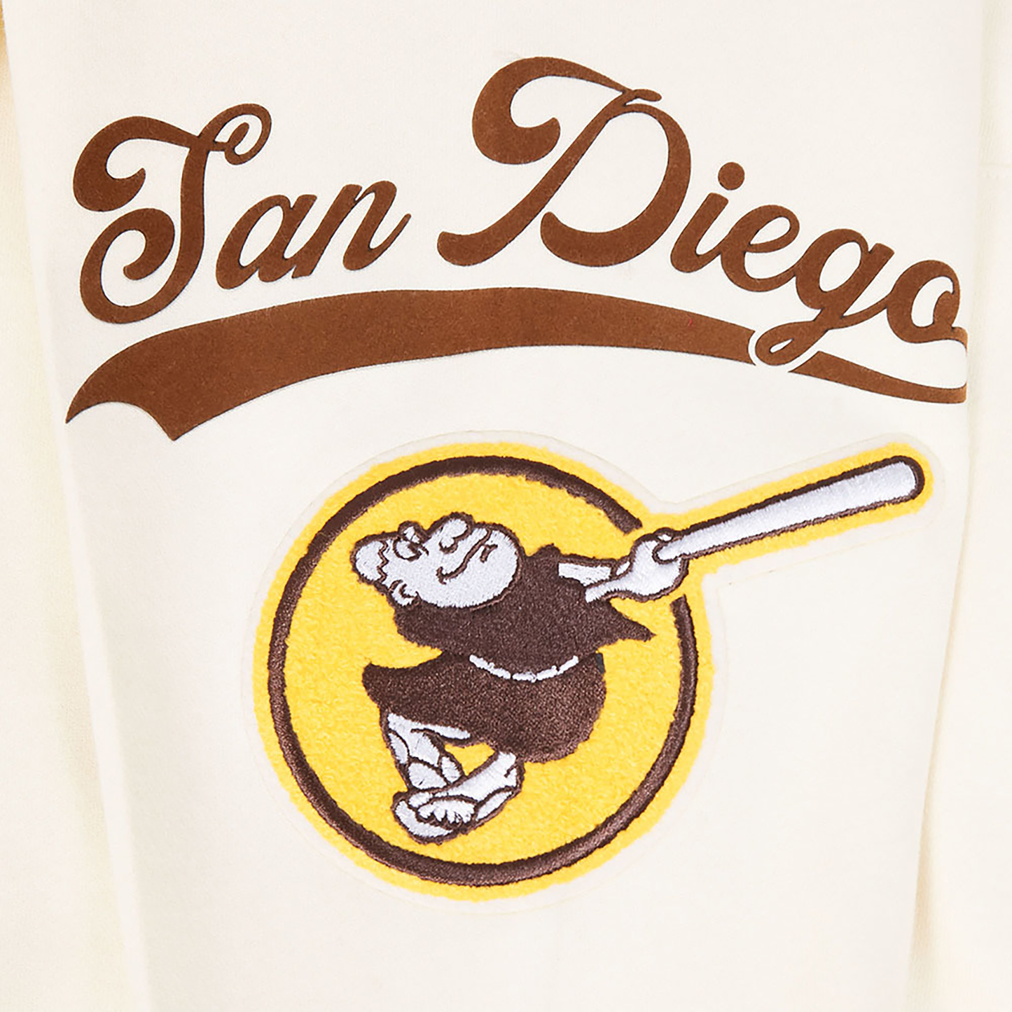 Pro Standard Padres Living Large Drop Shoulder PO Hoodie - Men's - Brown/Yellow