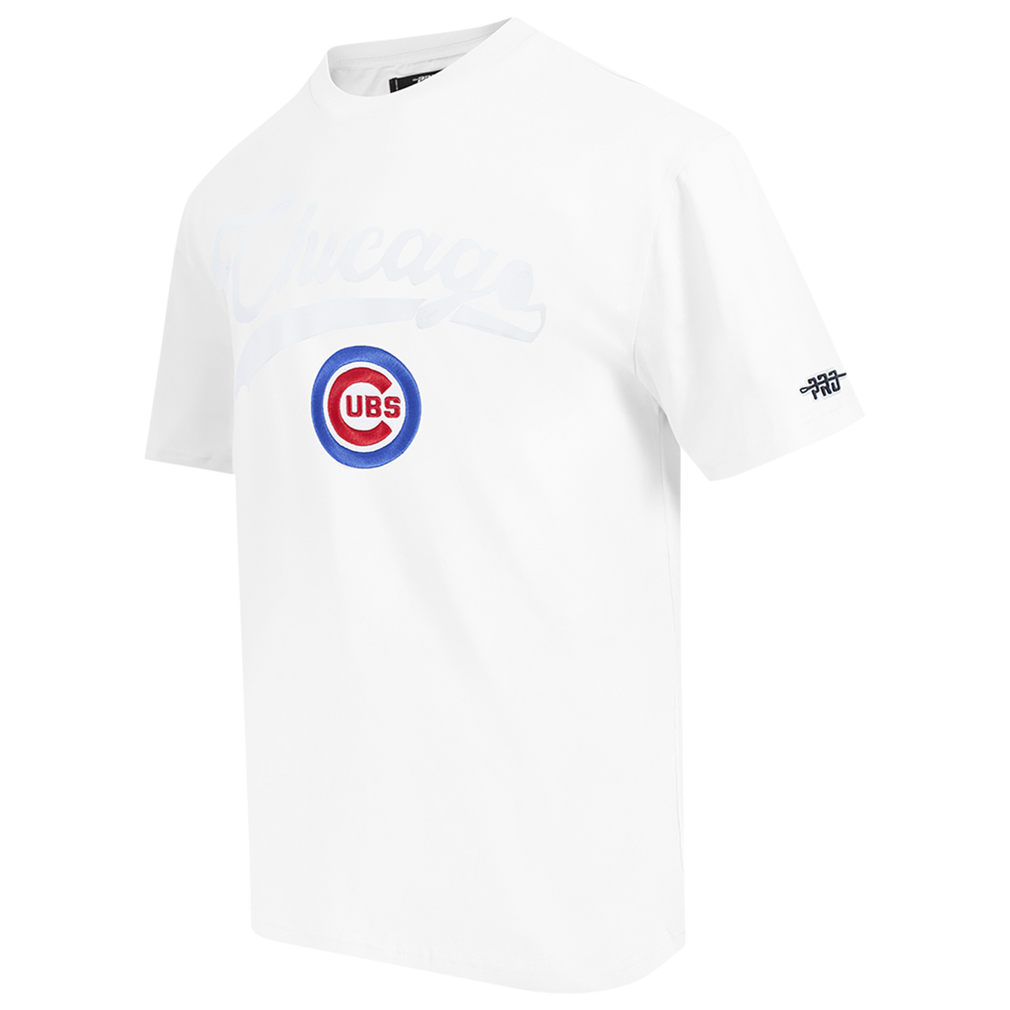Pro Standard Cubs Living Large CJ Drop Shoulder T-Shirt - Men's - White/Red/Blue