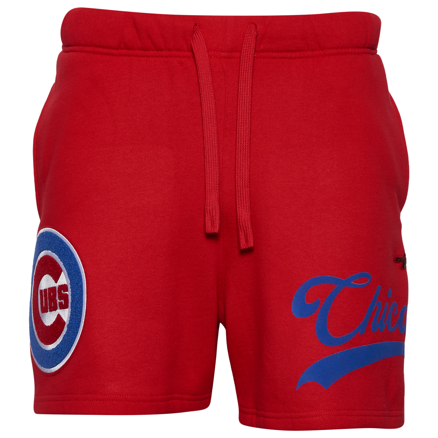 Pro Standard Cubs Living Large Fleece Shorts - Men's - Red/Blue