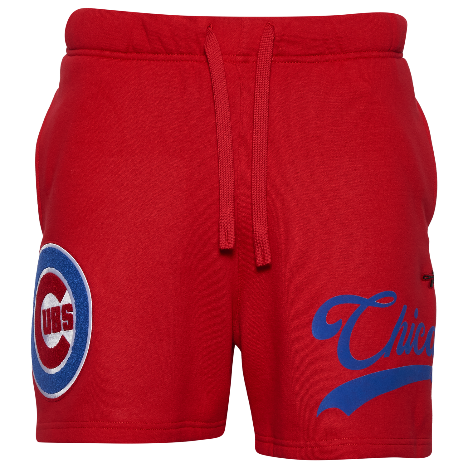 Pro Standard Cubs Living Large Fleece Shorts - Men's - Red/Blue