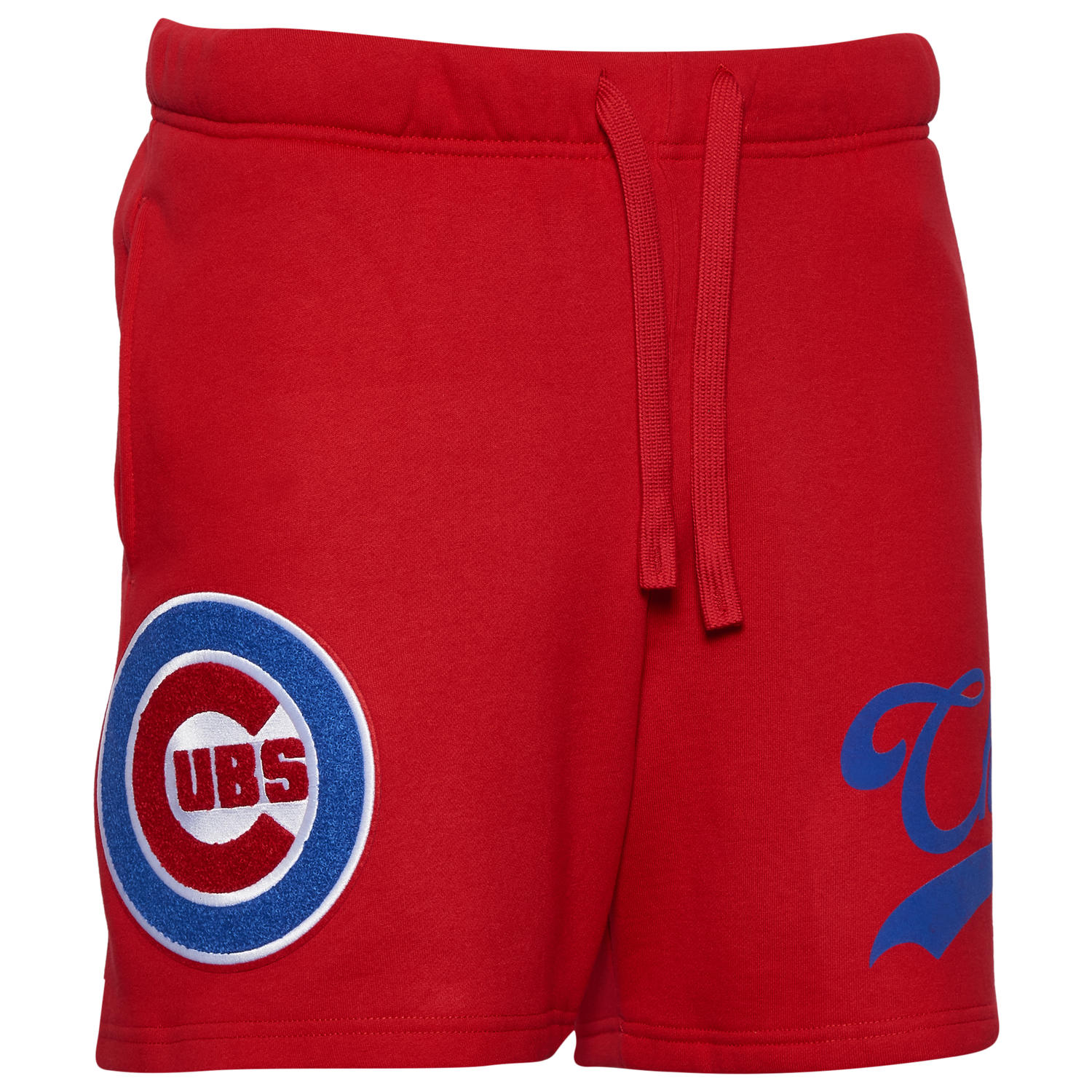 Pro Standard Cubs Living Large Fleece Shorts - Men's - Red/Blue