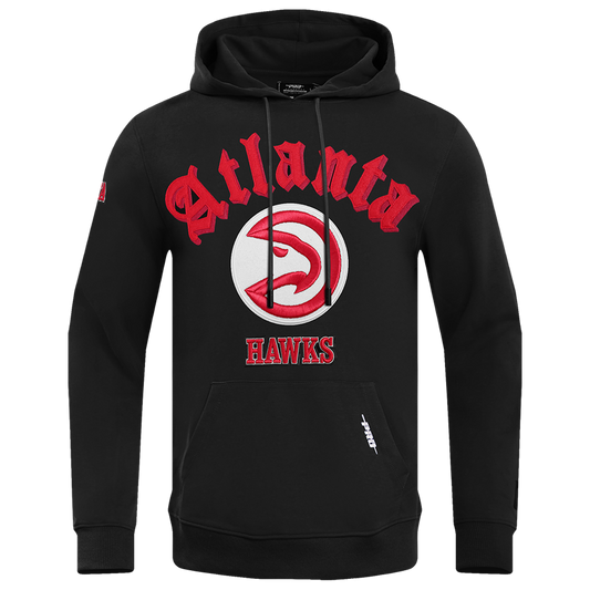 Pro Standard HAWKS OLD ENGLISH FLC PO HOODIE - Men's - Black