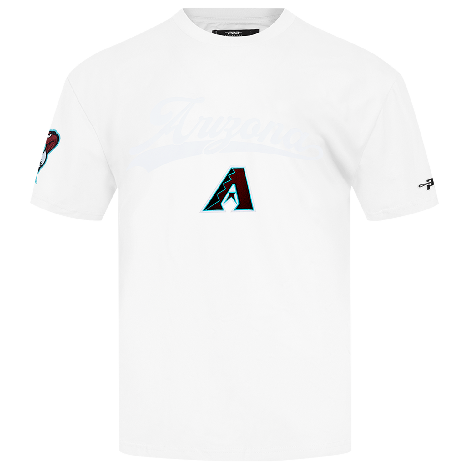 Pro Standard Diamondbacks Living Large Drop Shoulder T-Shirt - Men's - White/Maroon/Teal