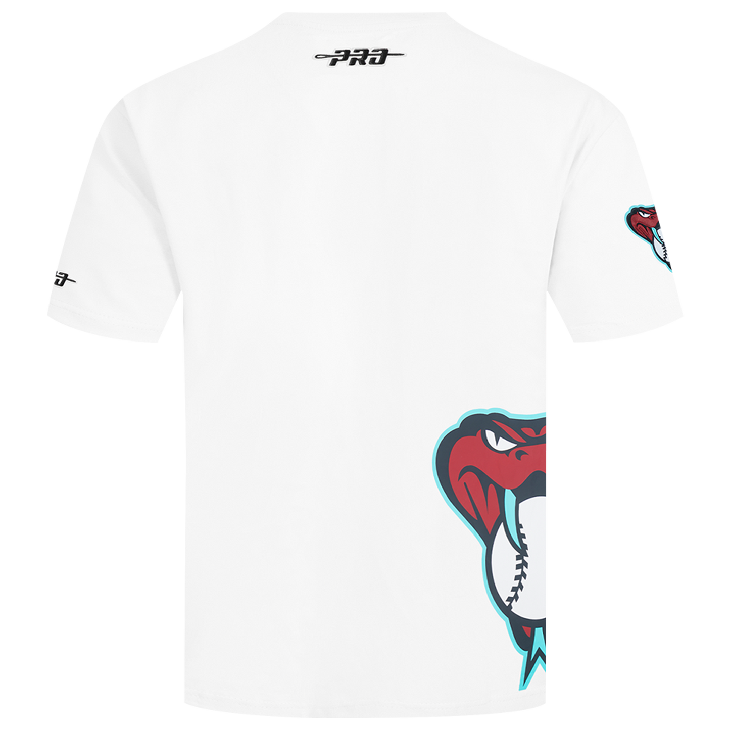 Pro Standard Diamondbacks Living Large Drop Shoulder T-Shirt - Men's - White/Maroon/Teal