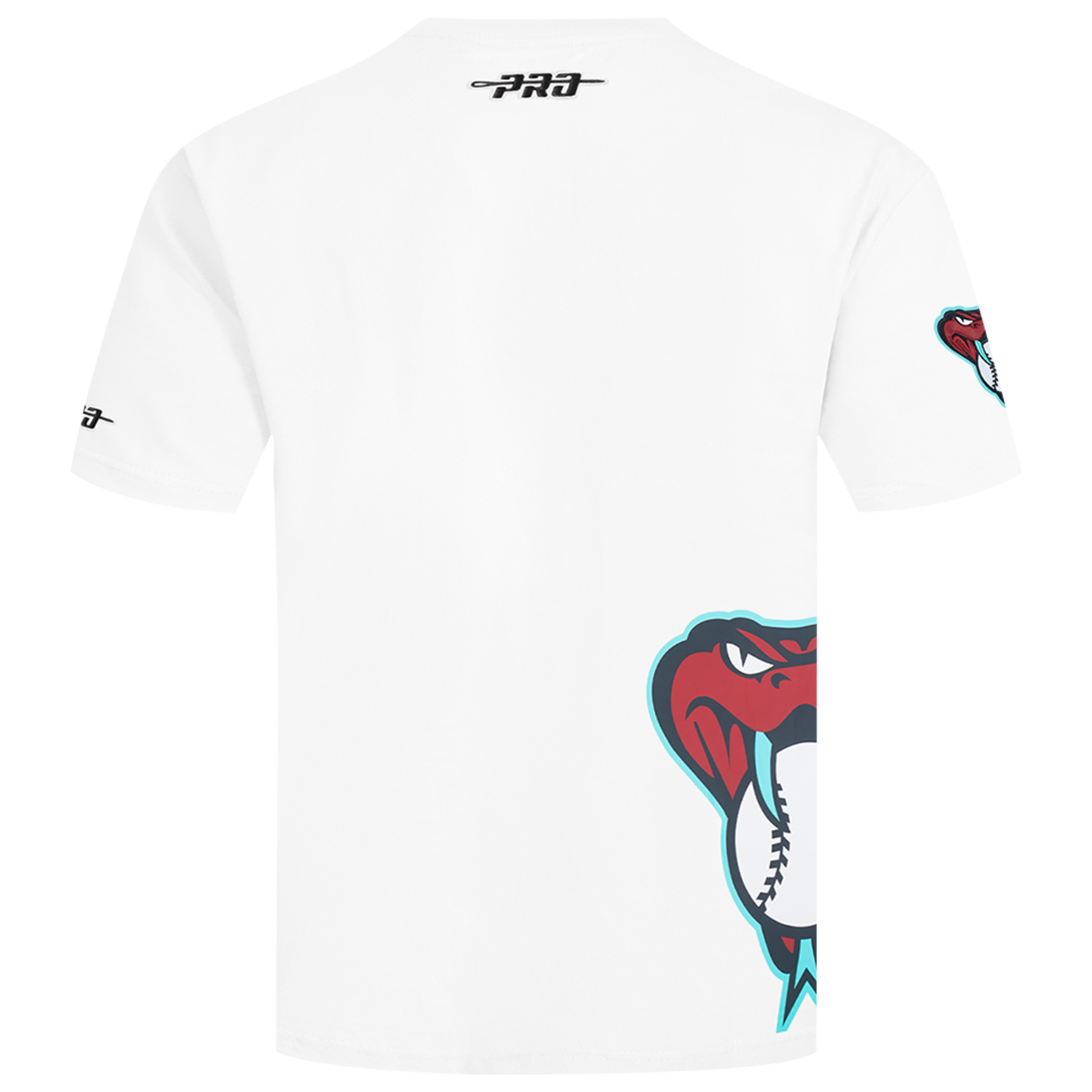 Pro Standard Diamondbacks Living Large Drop Shoulder T-Shirt - Men's - White/Maroon/Teal