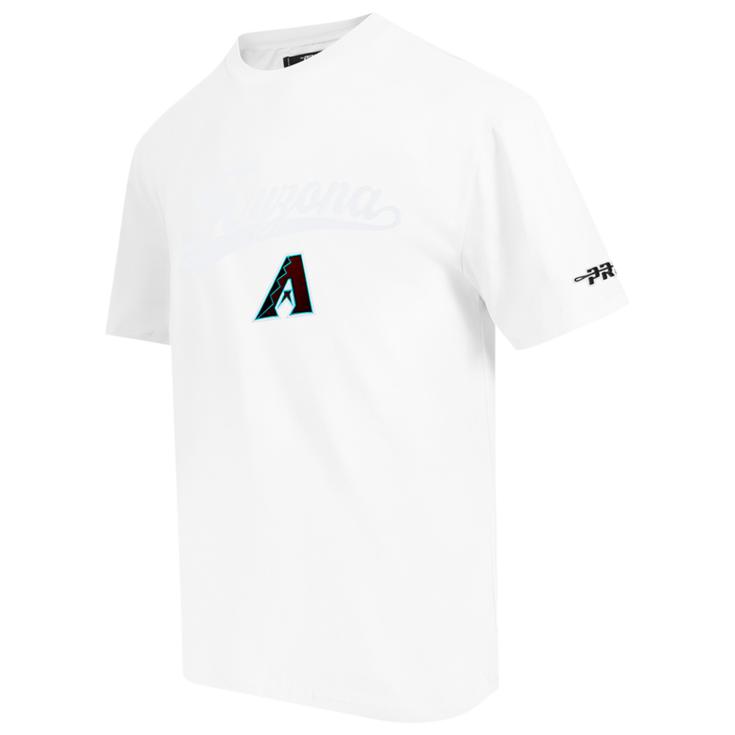 Pro Standard Diamondbacks Living Large Drop Shoulder T-Shirt - Men's - White/Maroon/Teal
