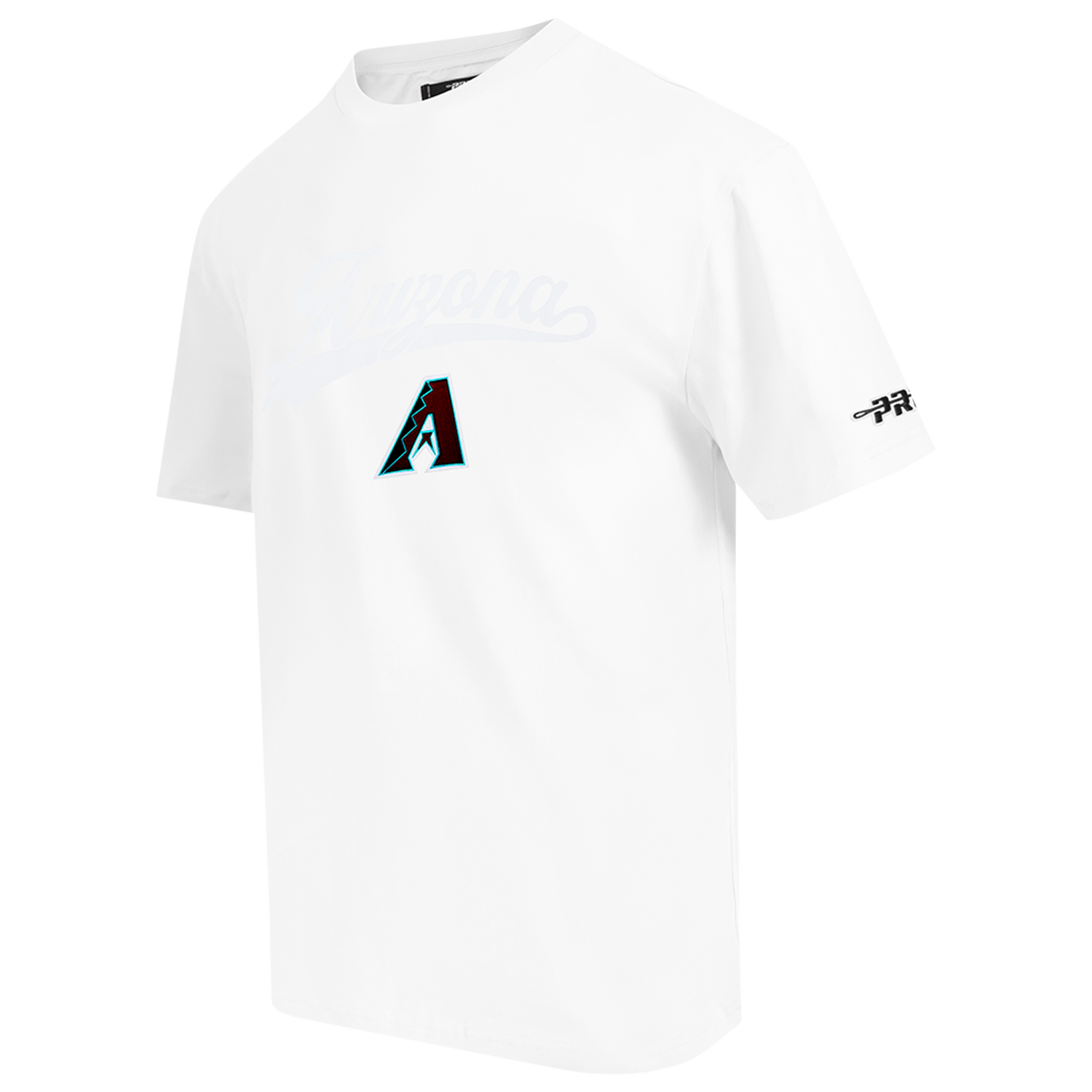 Pro Standard Diamondbacks Living Large Drop Shoulder T-Shirt - Men's - White/Maroon/Teal