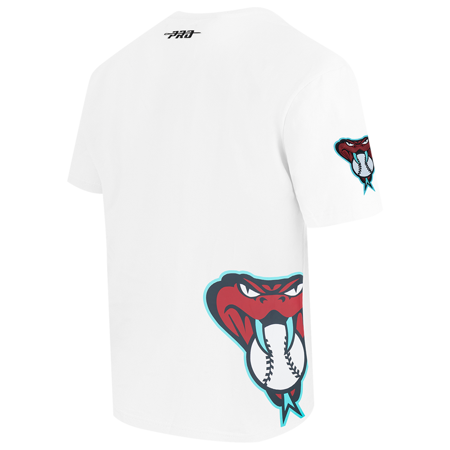 Pro Standard Diamondbacks Living Large Drop Shoulder T-Shirt - Men's - White/Maroon/Teal