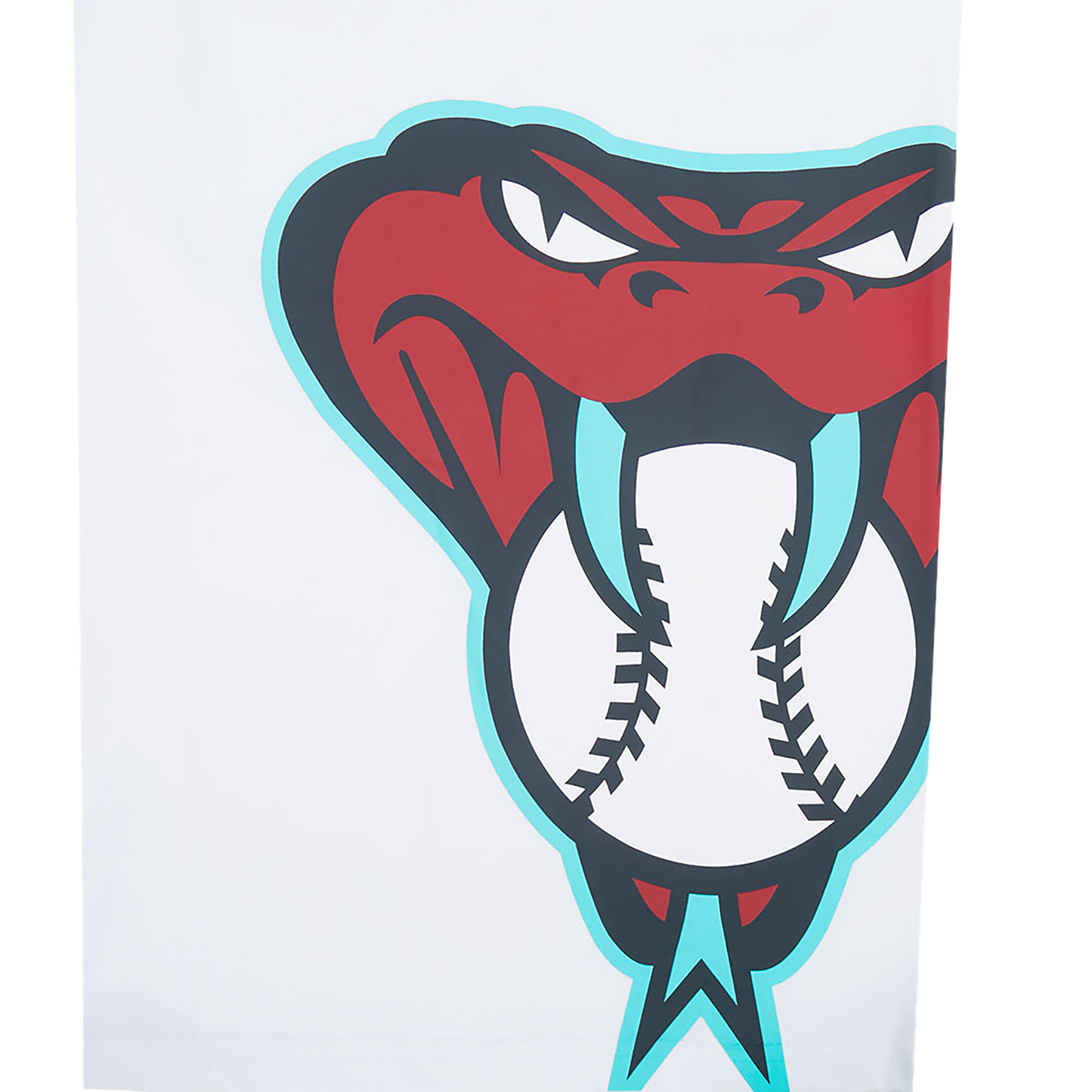 Pro Standard Diamondbacks Living Large Drop Shoulder T-Shirt - Men's - White/Maroon/Teal