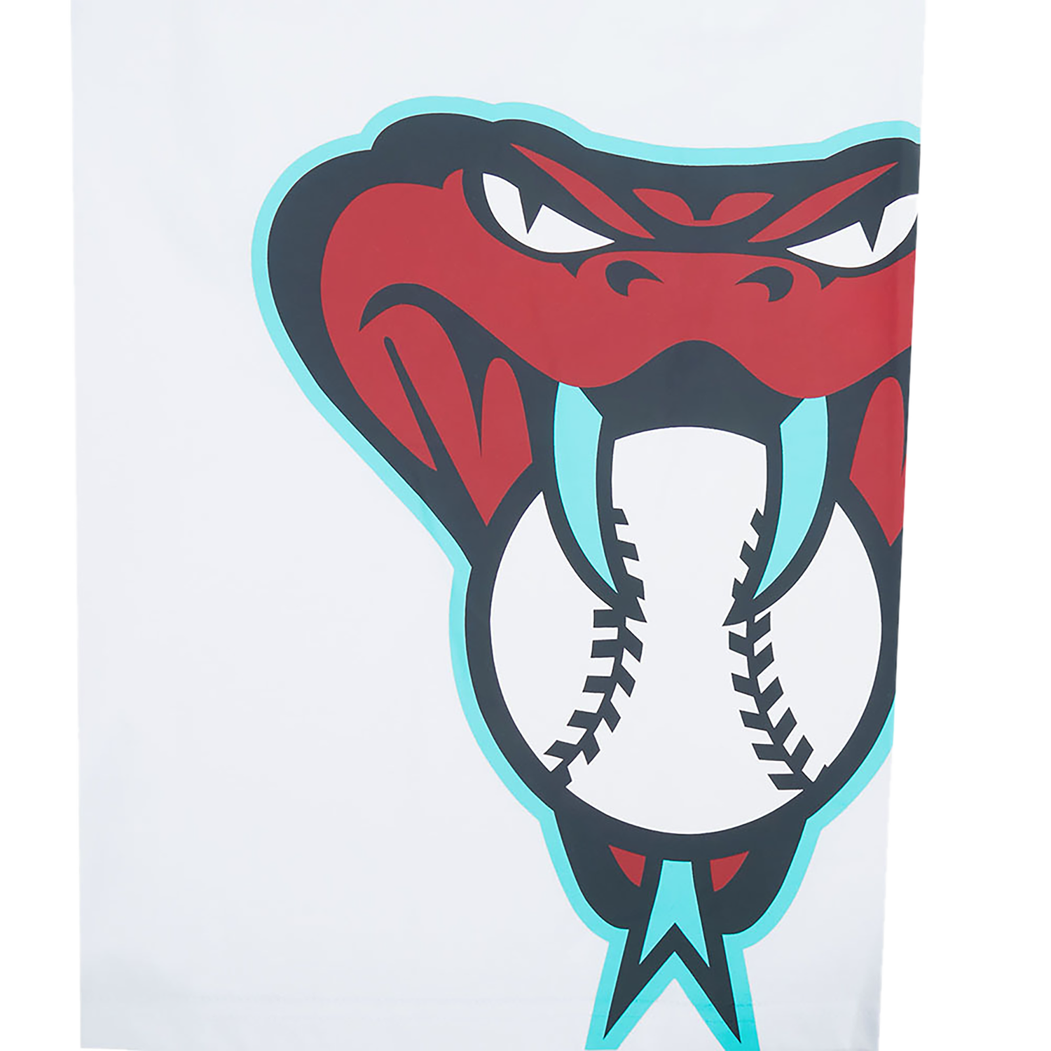 Pro Standard Diamondbacks Living Large Drop Shoulder T-Shirt - Men's - White/Maroon/Teal