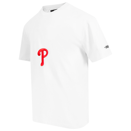 Pro Standard Phillies Living Large CJ Drop Shoulder T-Shirt - Men's - Red/White/Blue
