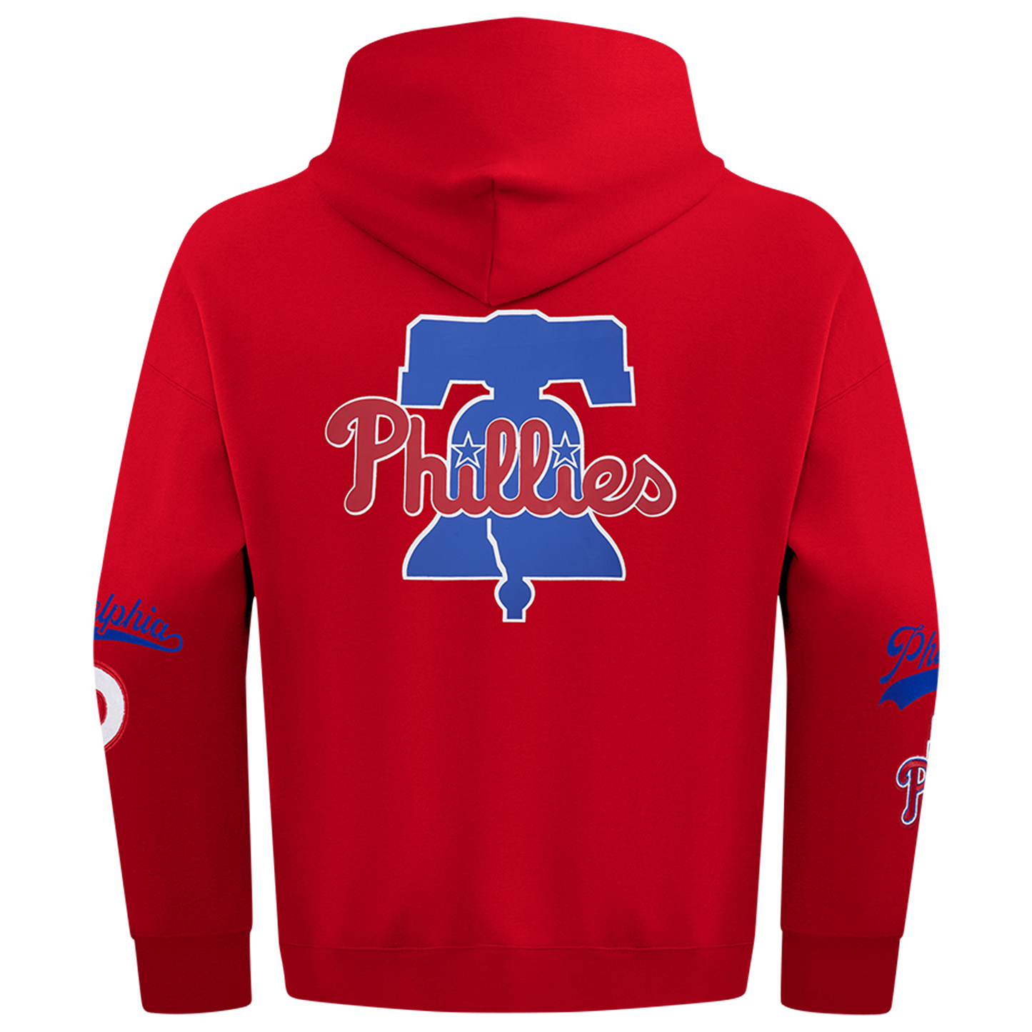Pro Standard Phillies Living Large Drop Shoulder PO Hoodie - Men's - Blue/Red/White