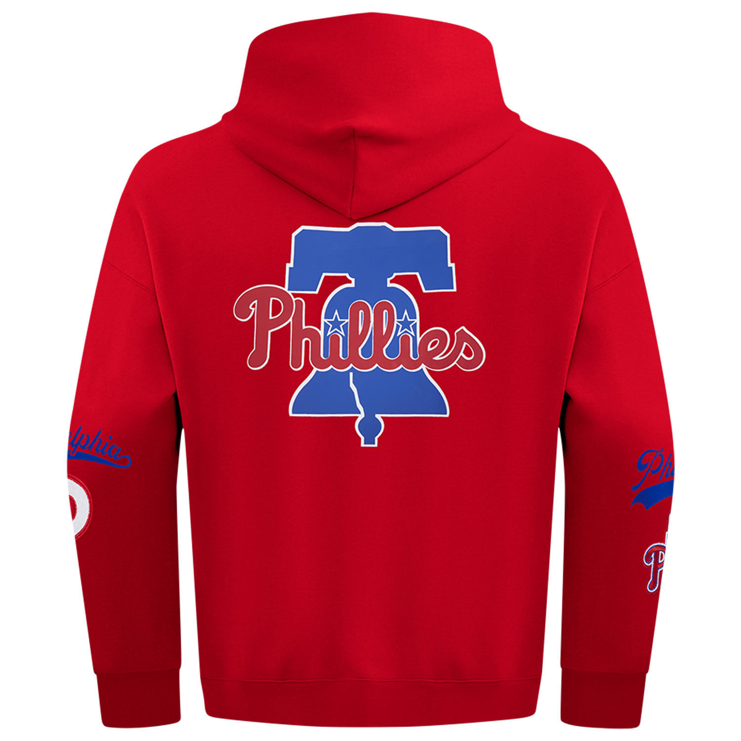 Pro Standard Phillies Living Large Drop Shoulder PO Hoodie - Men's - Blue/Red/White