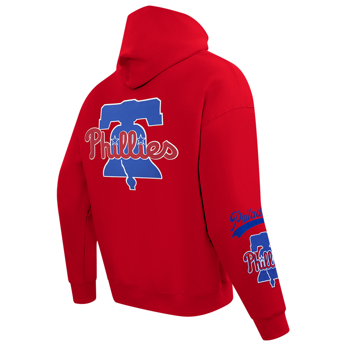 Pro Standard Phillies Living Large Drop Shoulder PO Hoodie - Men's - Blue/Red/White